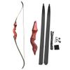 60" Takedown Recurve Bow and Arrow Set Adult Right Hand Wood Bow American Longbow 30-60Lbs Draw Weight (45 lbs, only Bow) view 2
