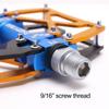 MZYRH Mountain Bike Pedals, Ultra Strong Colorful CNC Machined 9/16" Cycling Sealed 3 Bearing Pedals(Black Blue Glod 3 Bearings) view 4