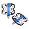 MZYRH Mountain Bike Pedals, Ultra Strong Colorful CNC Machined 9/16" Cycling Sealed 3 Bearing Pedals(Silvery Blue Black 3 Bearings) view 2