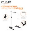 CAP Barbell Power Rack with Pull Up Bar & Attachments - Squat Rack & Strength Training Power Cage for Home Gym - White view 3