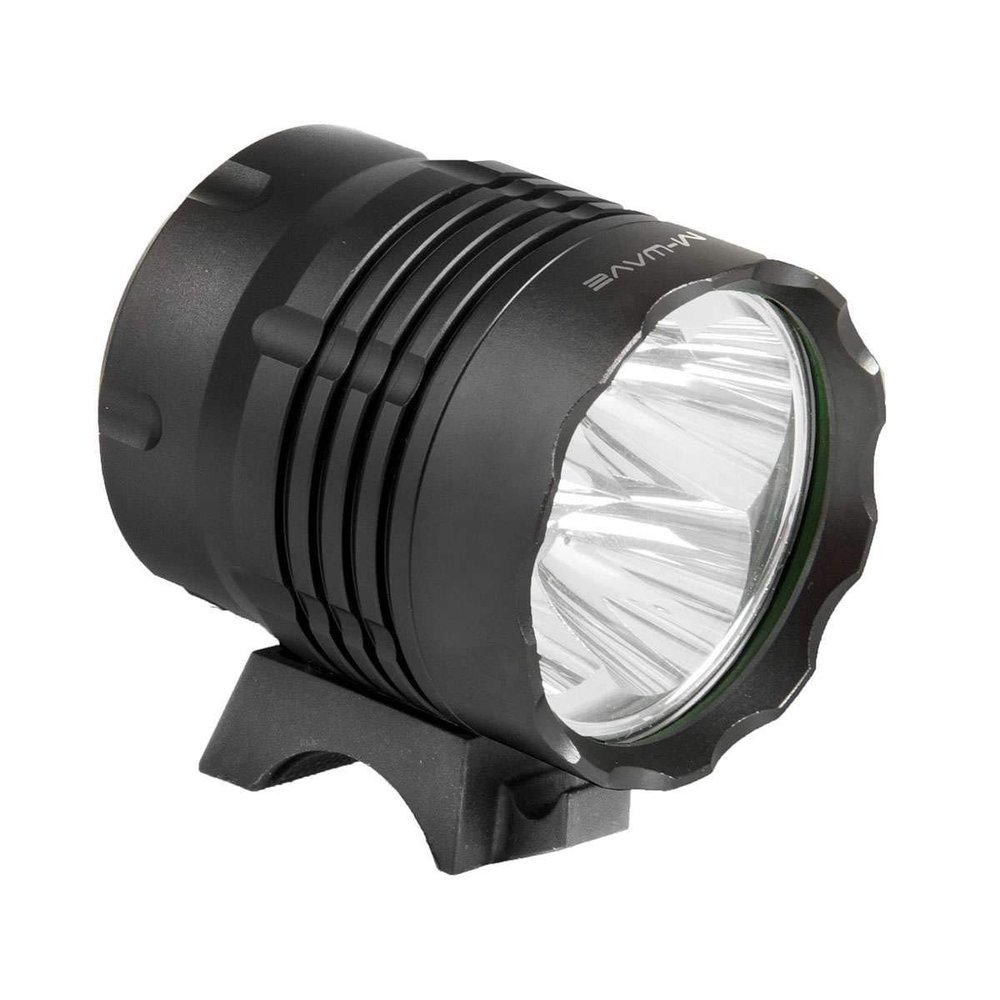 M-Wave Apollo Ultra Bright 1200 Lumen Rechargeable Head Light with Black Alloy Casing and Helmet Mount