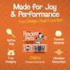Racket Pets Kids Tennis Racket Dampener & Matching Overgrip Tape, Performance Shock Absorbing Dampener for Tennis Racket & Fun Animal Print Tennis Wrap Grip Tape (Zebra) view 3