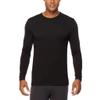 Mens Heat Plus Crew Neck Baselayer Top,Heather Black, XLarge view 1