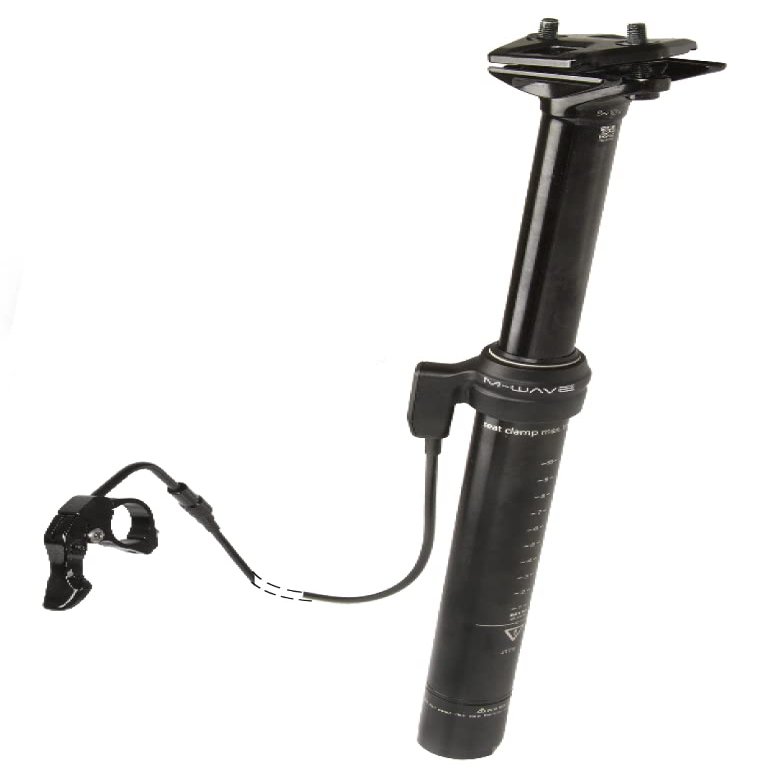M-Wave Unisex's Levitate C< Height Adjustable seat post-30.9 mm, Black,  30,9 mm, Length 400 mm