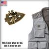 Archery Mule Deer Pin, Gold Plated, 1.25 Inches, 100% Handmade in the USA, Broadhead, Arrowhead with Deer, Bowhunter, Deer Hunter, Hunting, Realistic, Metal, Lapel, Hat, Brooch, Gift, Jewlery, Over 3100 Unique Designs view 4
