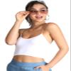 NIKIBIKI Women Seamless Spaghetti Strap Crop Top Cami, Made in U.S.A, One Size (White) view 4