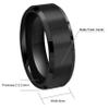 CROWNAL 8mm 6mm Black Tungsten Carbide Wedding Couple Bands Rings Matte Finish Center Engraved Forever Size 5 To 17 (8mm,10) view 3