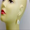 14k Yellow Gold Filled White Mother of Pearl Earrings Large Simple Teardrop MOP Drops view 2
