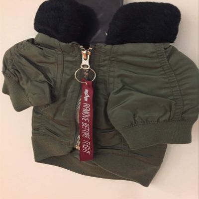 Alpha Industries Army/Navy Dog Coat with Faux Collar Size 10