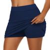 Ekouaer Women's Club Tennis Underneath Skorts Lightweight Sports Workout Skirt Sportswear (Navy Blue/S) view 2