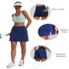 Ekouaer Women's Club Tennis Underneath Skorts Lightweight Sports Workout Skirt Sportswear (Navy Blue/S) view 4