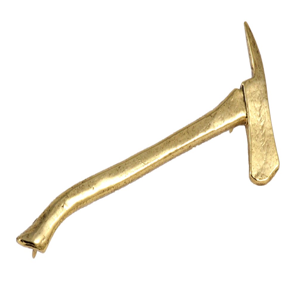 Firemans Axe Pin, Gold Plated, 3 Inches, 100% Handmade in the USA, Fire Fighter, Fire Axe, Firefighter, Realistic, Metal, Lapel, Hat, Brooch, Gift, Jewlery, Over 3100 Unique Designs