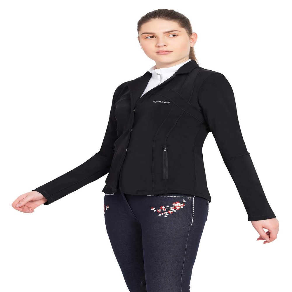 Equine Couture Lacey Ultra Light Show Coat - Black - XX-Large