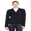 Equine Couture Lacey Ultra Light Show Coat - Black - XX-Large view 3
