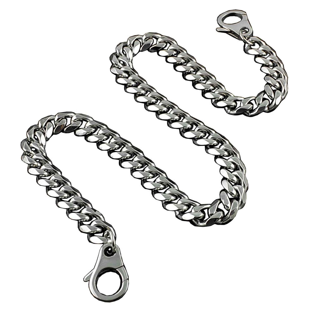 14" ~ 36" 316L Stainless Steel Mens Biker Rocker Punk Wallet Chain Silver Color 14MM (28")