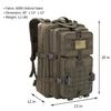 Hannibal Tactical MOLLE Assault Backpack, Tactical Backpack Military Army Camping Rucksack, 3-Day Pack Trip w/USA Flag Patch, D-Rings, Olive view 2