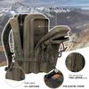 Hannibal Tactical MOLLE Assault Backpack, Tactical Backpack Military Army Camping Rucksack, 3-Day Pack Trip w/USA Flag Patch, D-Rings, Olive view 3