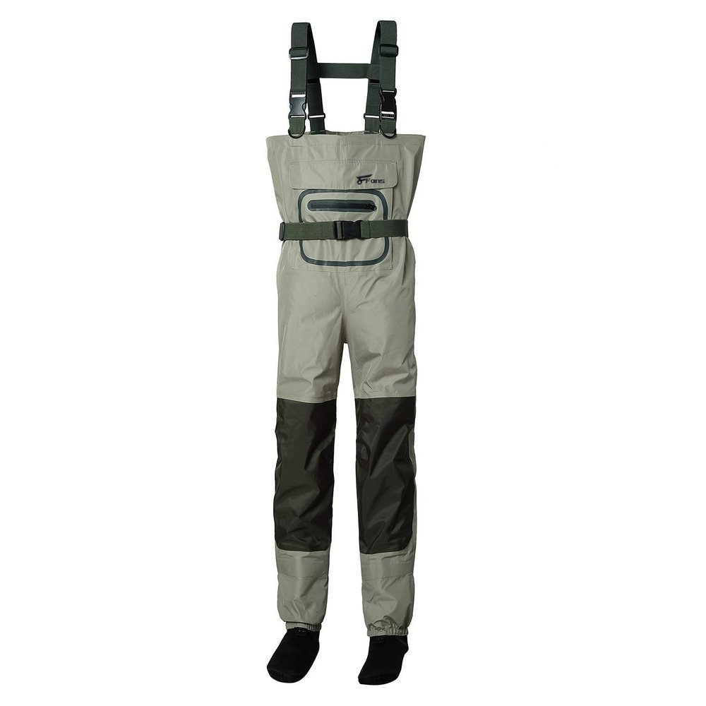 8 Fans Fly Fishing Waders Breathable Waterproof Stocking Foot Chest Waders for Men and Women Large