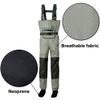 8 Fans Fly Fishing Waders Breathable Waterproof Stocking Foot Chest Waders for Men and Women Large view 2