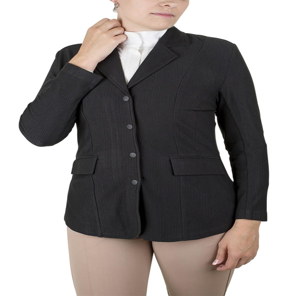 Equine Couture Lacey Ultra Light Show Coat 1X Blac