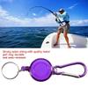 Alomejor 3Pcs Reel Key Chain Fly Fishing Retractable Reel Chain Key Holder Split Ring Steel Cord Reel() view 4
