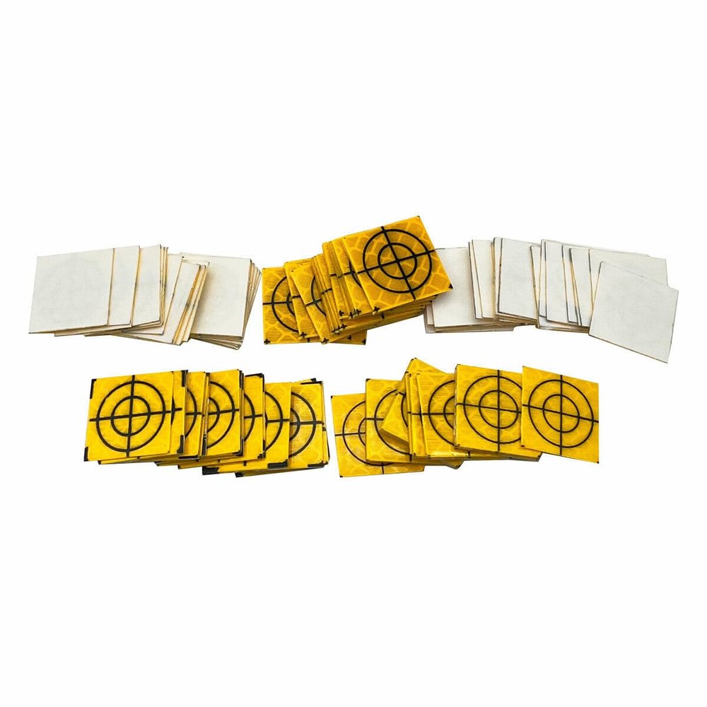100PCS Yellow Reflector Sheet 20X20MM Reflective Target for Total Station