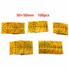 New 100PCS Yellow Reflector Sheet 50X50MM Reflective Target for Total Station view 2