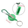 Alomejor 3Pcs Reel Key Chain Fly Fishing Heavy Duty Retractable Reel Chain Key Holder Split Ring Steel Cord Reel(Green) view 3