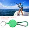Alomejor 3Pcs Reel Key Chain Fly Fishing Heavy Duty Retractable Reel Chain Key Holder Split Ring Steel Cord Reel(Green) view 4