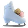 American Athletic Shoe 53809 Pom Pom Figure Skate, White view 3