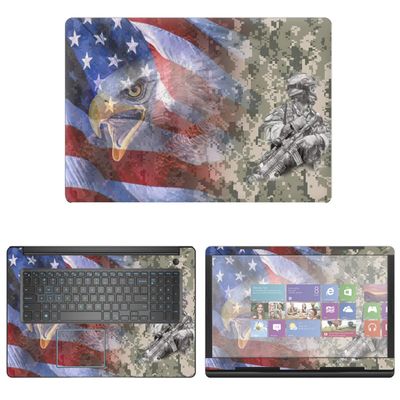 Decalrus - Protective Decal Patriotic Skin Sticker for Dell G3 17 3779 (17.3" Screen) case Cover wrap DEg317_3779-21