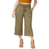 American Rag Juniors' Crinkled Gaucho Pants (Olive, XS)