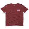 0072. Vintage American Flag United States Graphic USA 4th of July Memorial Military Patriotic Style for Men T Shirt (Maroon, 2X Largel) view 2