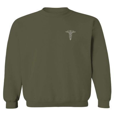 0066. Mother Gift I'm a Nurse RN Nurse Registered Men's Crewneck Sweatshirt (Olive, Small)