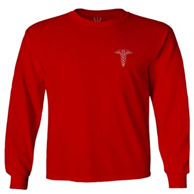 0066. Mother Gift I'm a Nurse RN Nurse Registered Men's Long Sleeve t Shirt (Red, Medium)