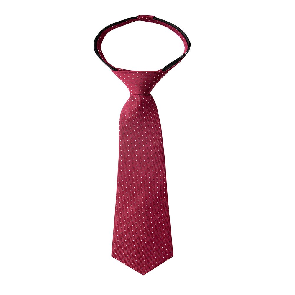 Spring Notion Boy's Dotted Woven Zipper Tie Red X-Large