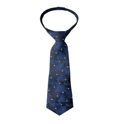 Spring Notion Boy's Dotted Camouflage Woven Zipper Tie Navy Medium