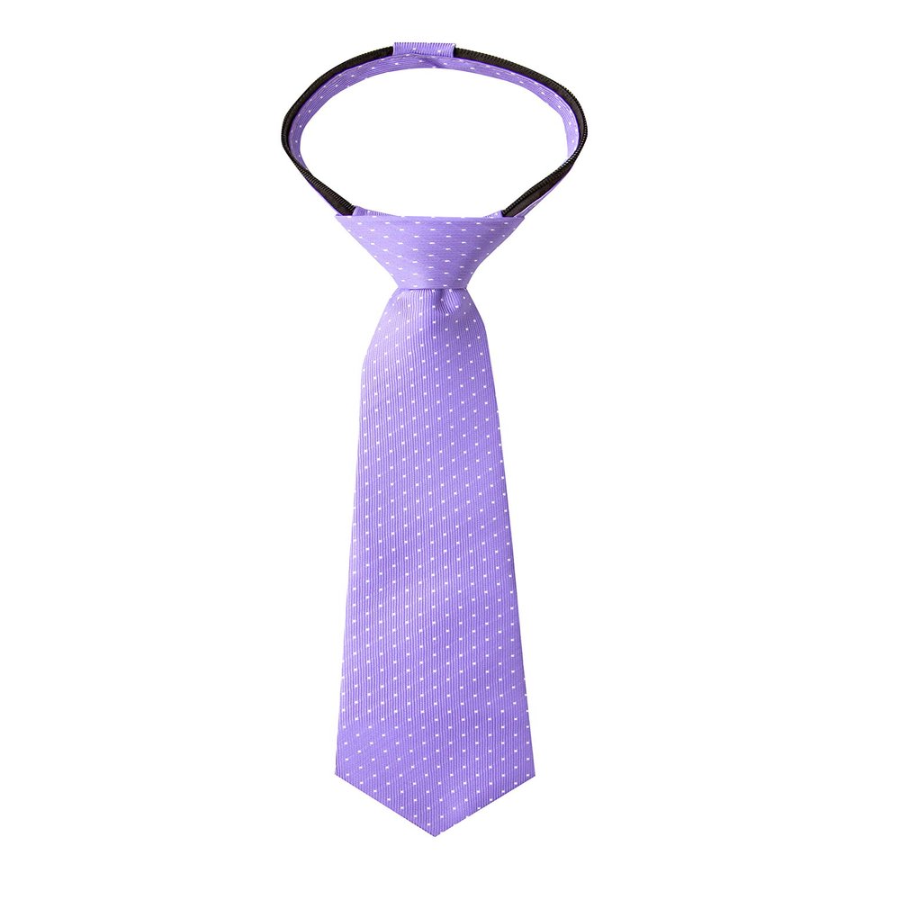 Spring Notion Boy's Dotted Woven Zipper Tie Ultra Violet X-Large