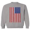 0073. Vintage u.s. American Flag United States of America USA Proud Patriotic Style Men's Crewneck Sweatshirt (Light Gray X-Large) view 1