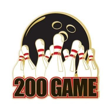 200 Game Bowling Lapel Pins - Bowling Enamel Pins 30 Pack