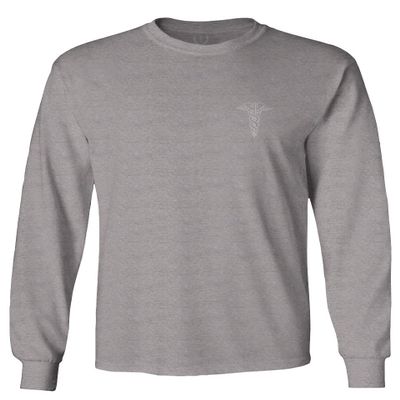 0066. Mother Gift I'm a Nurse RN Nurse Registered Men's Long Sleeve t Shirt (Light Gray Small)