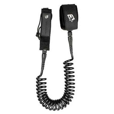 Creatures of Leisure Reliance Sup Ankle Coil 10Ft Leash Black Black Black 10'0"