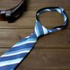 Spring Notion Boy's Striped Woven Zipper Tie Blue Medium view 3