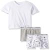 Calvin Klein Kids Boys' T-Shirt and Boxer Brief Bundle 3-piece Set, Ck Statement White/Heather Gray/Classic White, X-Large view 1