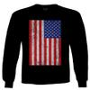 0073. Vintage u.s. American Flag United States of America USA Proud Patriotic Style Men's Long Sleeve t Shirt (Black, 2X Large) view 1