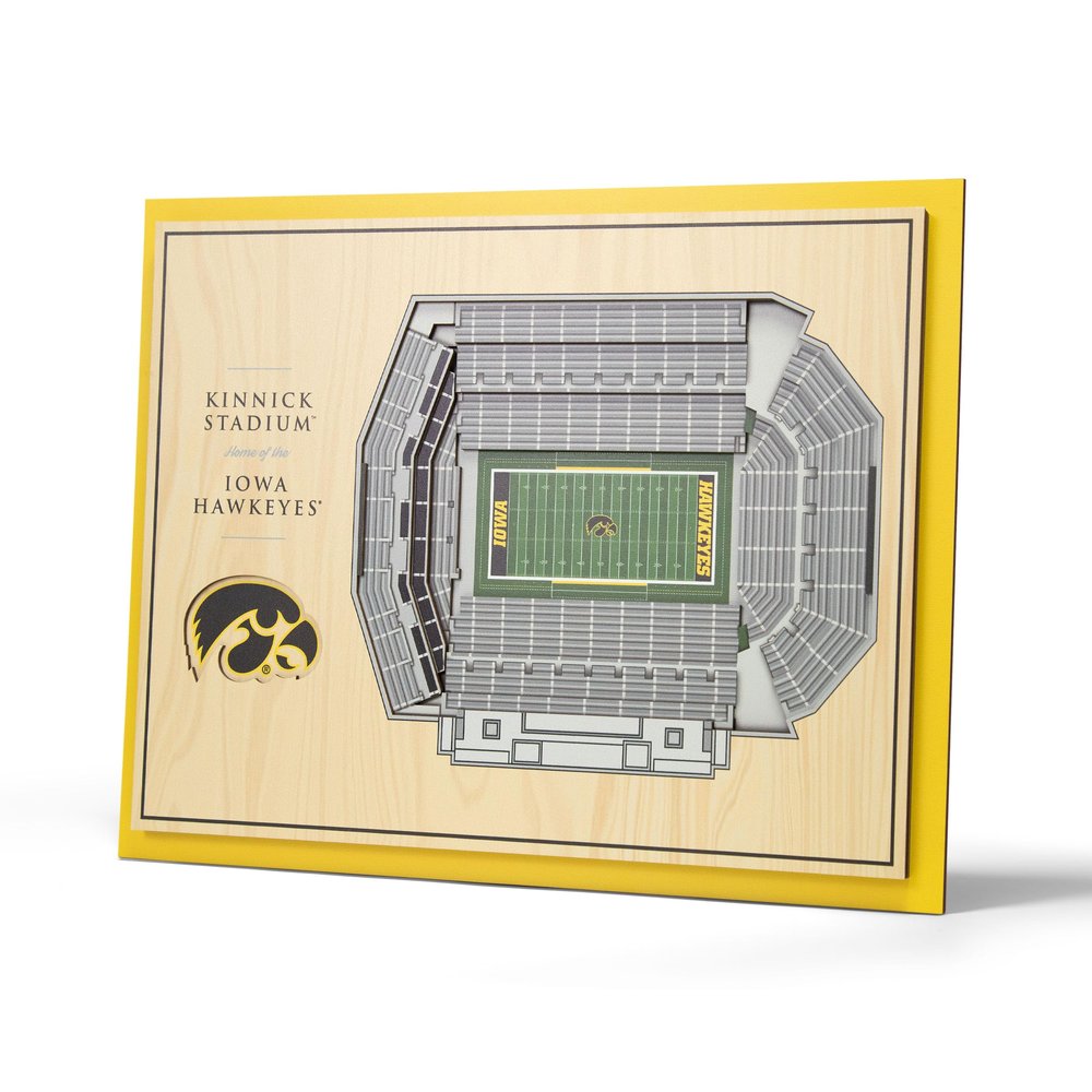 YouTheFan NCAA Iowa Hawkeyes 5-Layer StadiumView 3D Wall Art - Kinnick Stadium