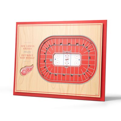 YouTheFan NHL Detroit Red Wings 5-Layer StadiumViews 3D Wall Art, 17" x 13" x 5/8", Brown