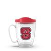 Tervis Made in USA Double Walled North Carolina State Wolfpack Insulated Tumbler Cup Keeps Drinks Cold & Hot, 16oz Mug - Red Lid, Primary Logo view 1