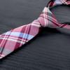 Spring Notion Boy's Tartan Plaid Woven Zipper Tie Burgundy Large view 2