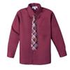 Spring Notion Boy's Tartan Plaid Woven Zipper Tie Burgundy Large view 3